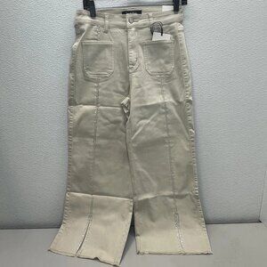 Joseph Ribkoff Women's Embellished Front Jeans Moonstone Beige Size 8